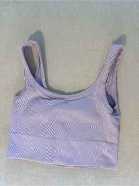 Nikibiki Lilac Ribbed Crop Cami Tank
